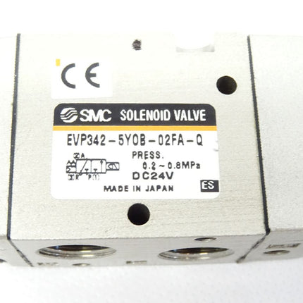 SMC solenoid valve EVP342-5YOB-02FA-Q / 0.2~0.8MPa / Neu OVP