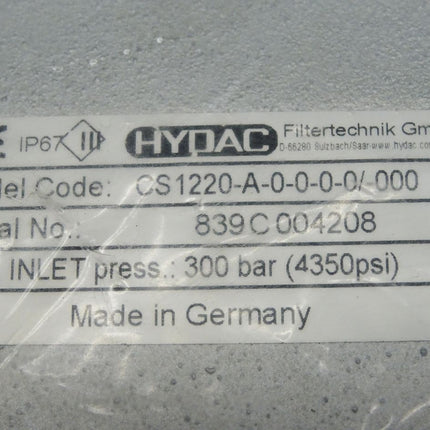 Hydac CS1220-A-0-0-0-0/-000 3236362 Fluidüberwachungssensor / Neu OVP - Maranos.de