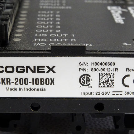 Cognex Checker CKR-200-IOBox 800-9012-1R