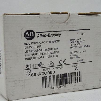 AB Allen Bradley 1489-A2C060 SER. A  Leitungsschutzschalter 2 Pole 6A C