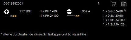 Wera 932/6 Schraubendrehersatz Kraftform 05018282001 Schraubmeißel Rack - Maranos.de