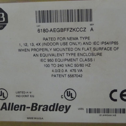 Allen Bradley 6180-AEGGBFFZKCCZ Industrie PC Computer 6180