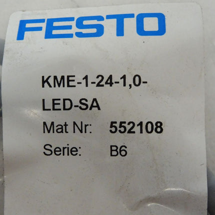 Festo Steckdosenleitung 552108 / KME-1-24-1,0-LED-SA / Neu OVP versiegelt