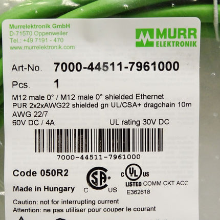 Murr Elektronik Kabel 7000-44511-7961000 / Neu OVP - Maranos.de