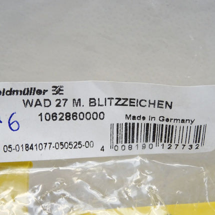 Weidmüller WAD27 M. Blitzzeichen 1062860000 / Inhalt : 6 Stück / Neu OVP
