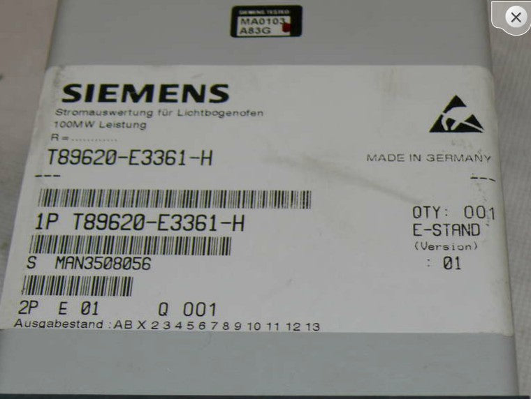 SIEMENS T89620-E3361-H / 1P T89620-E3361-H Stromauswerter für Lichtbogenofen