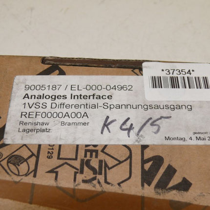 OVP Renishaw REF0000A00A Analoges Interface 9005187 / EL-000-04962