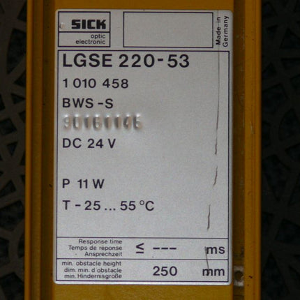 SICK LGSE220-53 Lichtschranke Lichtvorhang 1010458 BWS-S