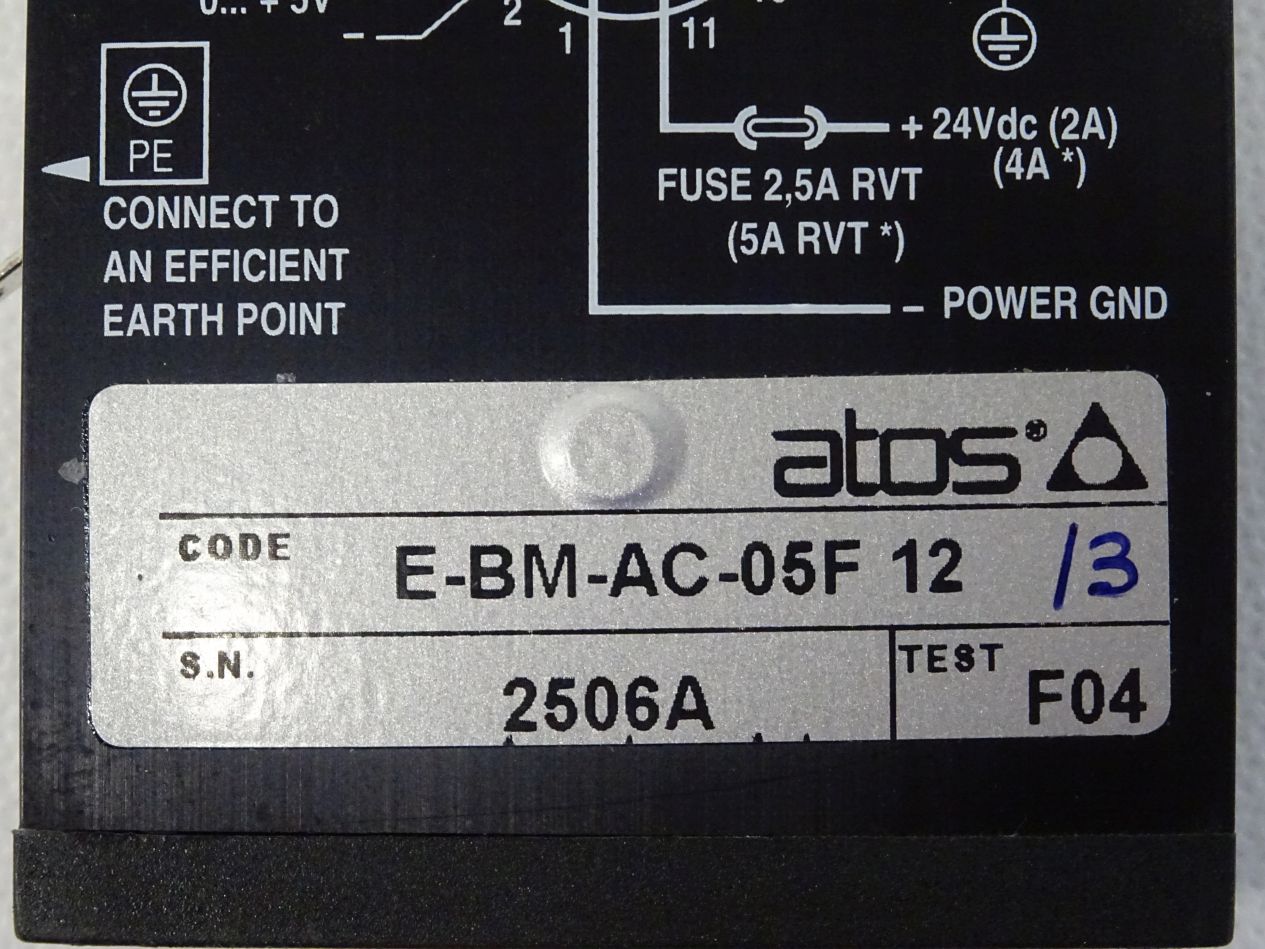 Atos E-BM-AC-05F 12 Verstärker mit Anleitung und Befestigung NEU-OVP – 