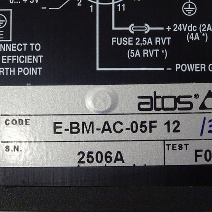 Atos E-BM-AC-05F 12 Verstärker mit Anleitung und Befestigung NEU-OVP