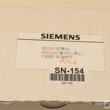 Neu-OVP:Siemens Simoreg Software Baugruppe 6RX 1240-0AS00/ 6RX1240-0AS00