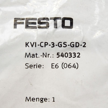 Festo 540332 Verbindungsleitung KVI-CP-3-GS-GD-2 / Neu OVP - Maranos.de