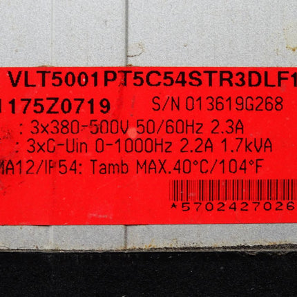 Danfoss 175Z0719 VLT5001PT5C54STR3DLF10A00 Frequenzumrichter 0.75kW - Maranos.de