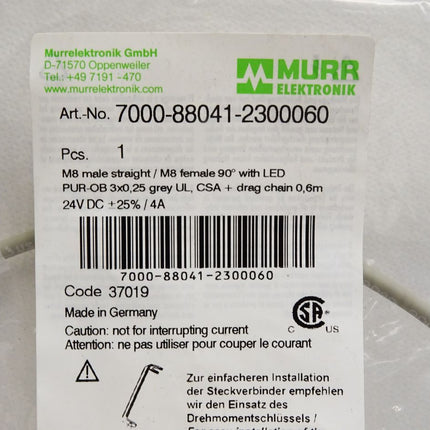 Murr Elektronik Kabel 7000-88041-2300060 / Neu OVP - Maranos.de