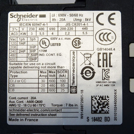 Schneider Electric LP2K1201BD Wendeschütz 079106 - Maranos.de