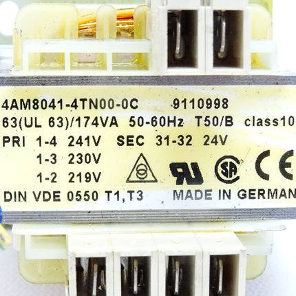 Siemens Transformator Trafo 4AM8041-4TN00-0C (241V-230V-219V auf 24V)