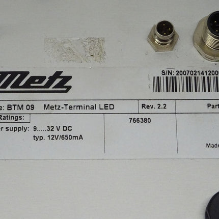 Metz BTM 09 Terminal LED Rev.2.2 Panel