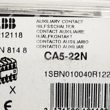 ABB Hilfsschalter CA5-22N / 1SBN010040R1222 / Inhalt : 2 Stück  / Neu OVP - Maranos.de