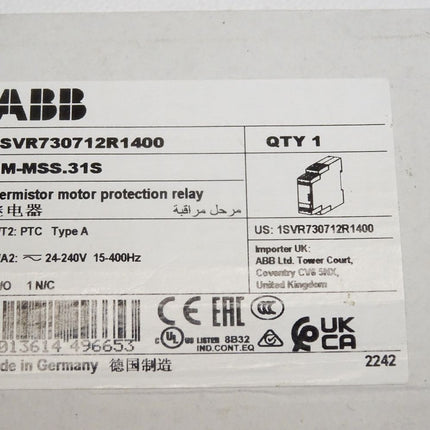 ABB 1SVR730712R1400 CM-MSS.31S Thermistor-Motorschutzrelais / Neu OVP - Maranos.de