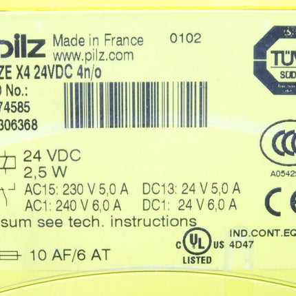 Pilz PZE X4 24VDC 4n/o 774585