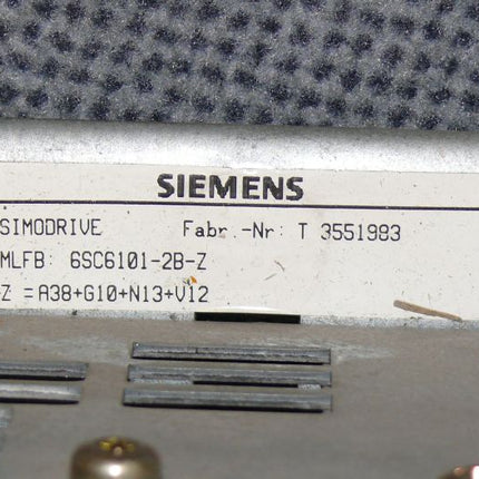 Siemens Simodrive 6SC6101-2B-Z / Z= A38+G10+N13+V12 Rack leer