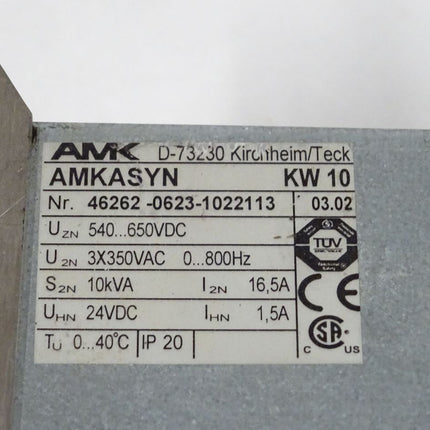 AMK AMKASYN KW10 Frequenzumrichter 46262 10kVA 16,5A 3x350V Version: 03.02