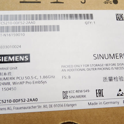 Siemens Sinumerik PCU50.5-C 6FC5210-0DF52-2AA0 / Neu OVP versiegelt - Maranos.de