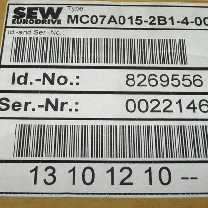SEW Eurodrive MC07A015-2B1-4-00 Frequenzumrichter 1,5kW 8269556 NEU-OVP