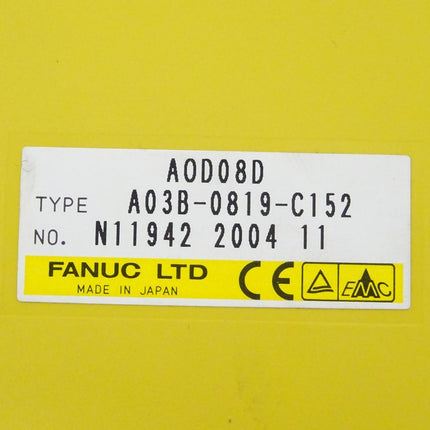 Fanuc A03B-0819-C152 Output Module AOD08D N11942 2004-11