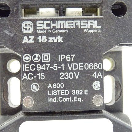 SCHMERSAL AZ15ZVK Sicherheitsschalter IP67 / AZ 15 zvk