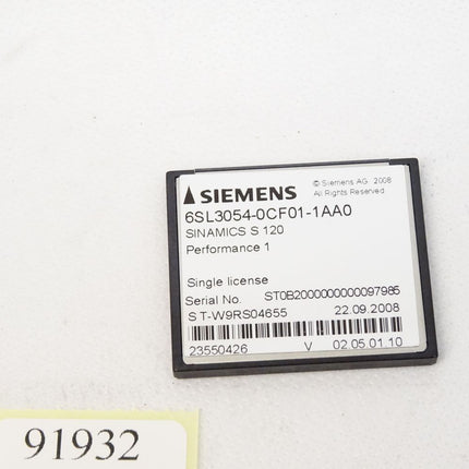 Siemens Sinamics CompactFlash Card S120 6SL3054-0CF01-1AA0