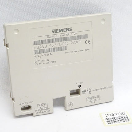 Siemens Backcover Rückschale Panel OP7-DP 6AV3607-1JC20-0AX0 6AV3 607-1JC20-0AX0 - Maranos.de