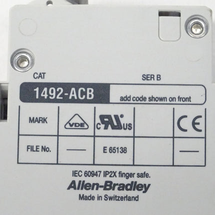 Allen Bradley 1492-ACBH1 Schutzschalter 1492ACBH1 6A 227VAC / 50VDC