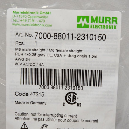 Murr Elektronik Kabel 7000-88011-2310150 / Neu OVP - Maranos.de
