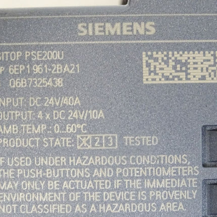 Siemens Sitop PSE200U 6EP1961-2BA21 6EP1 961-2BA21 - Maranos.de