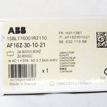 ABB Schütz 1SBL176001R2110 / AF16Z-30-10-21 / Neu OVP