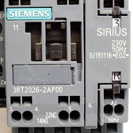 Siemens Sirius Leistungsschütz 3RT2026-2AP00 + 3RH2921-1DA11 - Maranos.de