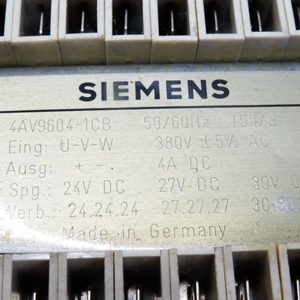 Siemens 4AV9604-1CB Stromversorgung 30-27-24 VDC