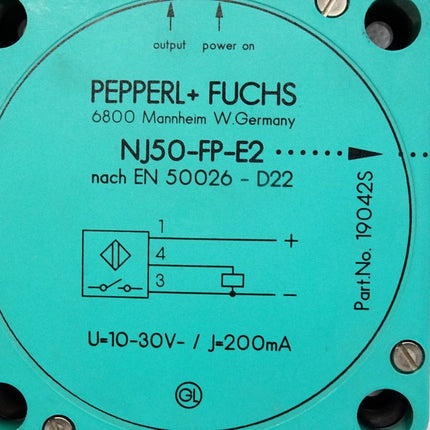Pepperl+Fuchs 19042 NJ50-FP-E2-P1 Induktiver Sensor / Neu - Maranos.de