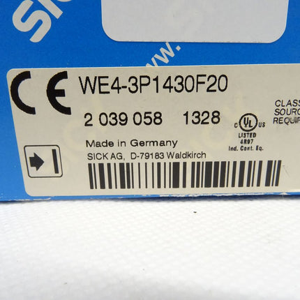 Sick WE4-3P1430F20 / 1042520 / Photoelectric Reflex Switch NEU-OVP
