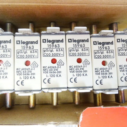 legrand dual indicator / 15963 / gL-gG63A-500V~ / Inhalt : 6 Stück / Neu OVP