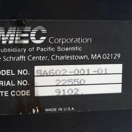 Imec Pacific Scientific Servo Amplifier SA602-001-01 SA60200101