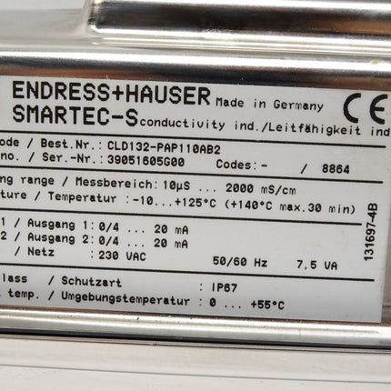 Endress+Hauser Smartec-S Messsystem für induktive Leitfähigkeit CLD132-PAP110AB2 - Maranos.de