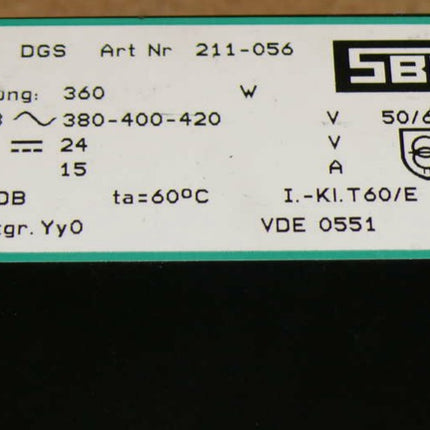 SBA DGS 211 - 0056 360 / 24V / Trafo