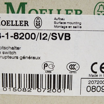 Moeller T3-1-8200/I2/SVB Hauptschalter / Neu OVP - Maranos.de
