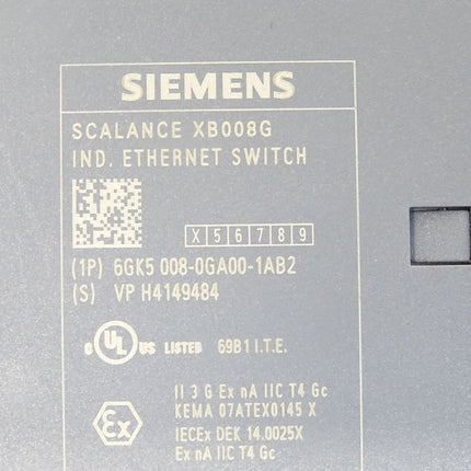 Siemens Scalance XB008G Ethernet Switch 6GK5008-0GA00-1AB2 6GK5 008-0GA00-1AB2