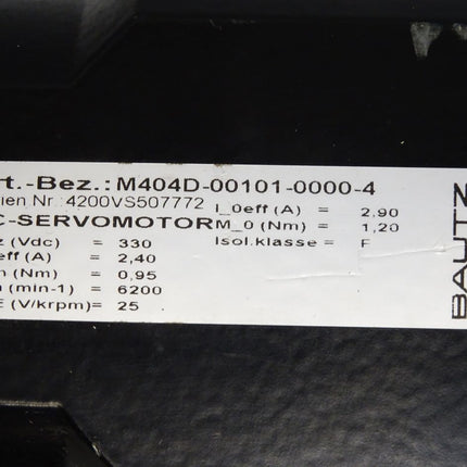 Bautz  M404D-00101-0000-4 AC-Servomotor 6200min-1