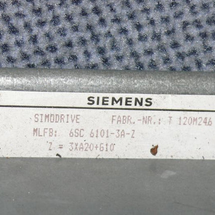 Siemens Simodrive 6SC6101-3A-Z / Z= 3XA20+G10 Rack leer 6SC6 101-3A-Z