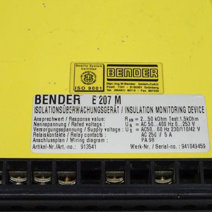 Bender E207M Isolationsüberwachungsgerät AC 250V / A / E 207 M