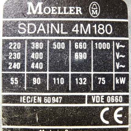 Moeller SDAINL4M180 SDAINL 4M 180 Stern-Dreieck-Schütz DIL4 M115 DIL3 AM85 - Maranos.de